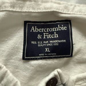 Abercrombie & Fitch White Shirt with Navy Label
